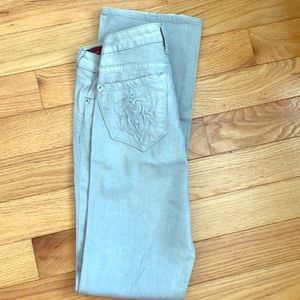 J&company gray/silver embroidered jean